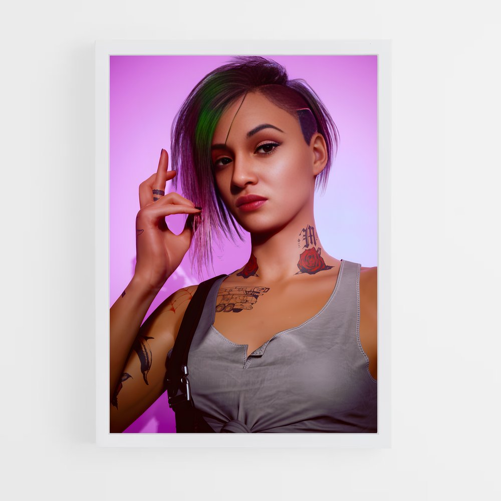 Poster Judy force – affiche Cyberpunk (vue 3)